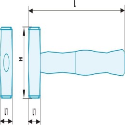 1 pcs - Facom Beryllium Copper Sledgehammer with Wood Handle, 1.8kg