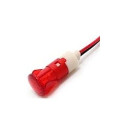 1 pcs : FL1P-12QW-1-R24V - LED Panel Mount Indicators LED RED 12MM SNAP 24VAC/DC