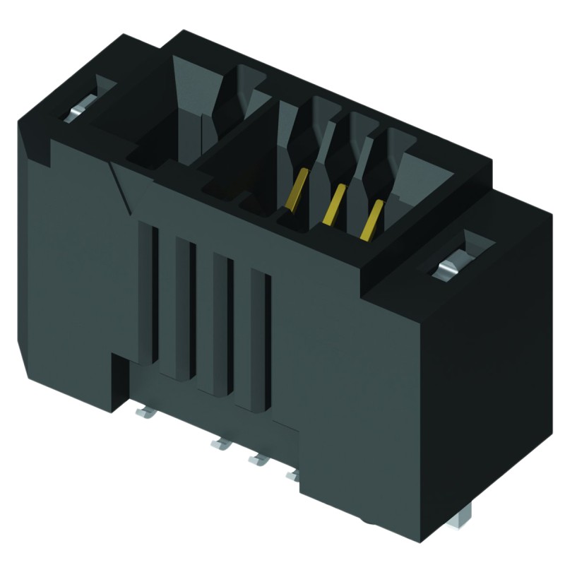 2 pcs - Samtec MECF Series Female Edge Connector, Surface Mount, 10-Contacts, 1.27mm Pitch, 2-Row, Solder Termination