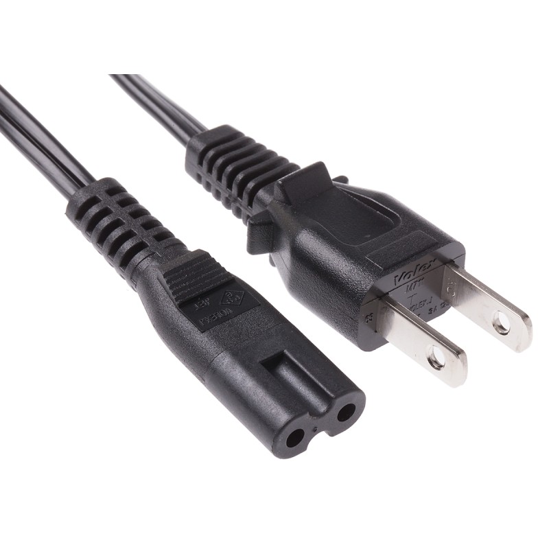1 pcs - RS PRO IEC C7 Socket to Type A Japanese Plug Power Cord, 2m
