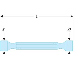 1 pcs - Facom Hex Socket Wrench, 10 x 11 mm Tip, 130 mm Overall