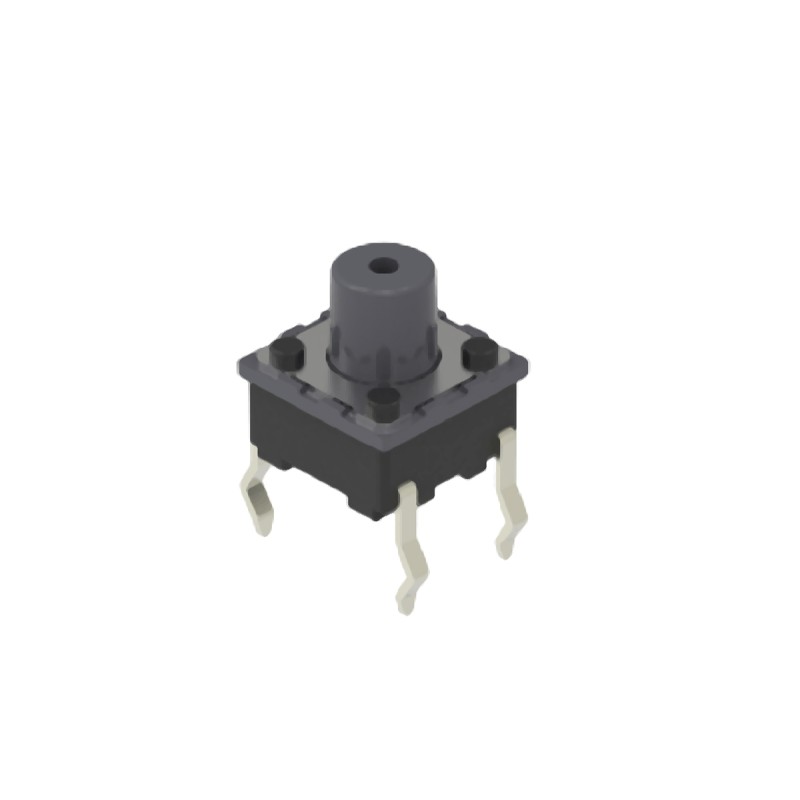 10 pcs - Grey Button Tactile Switch, SPST 50 mA 3.3mm Snap-In