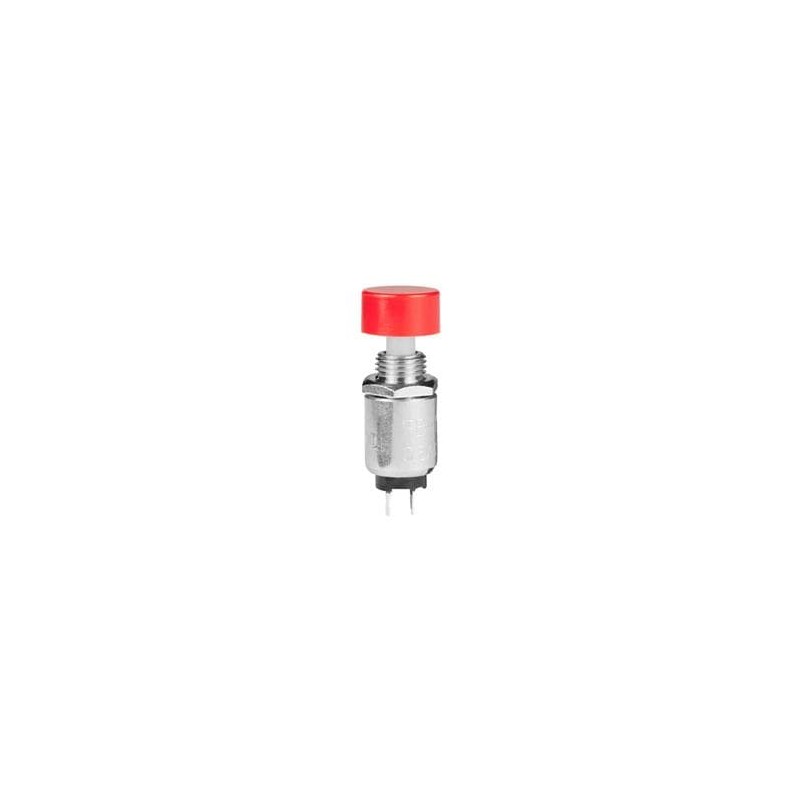 1 pcs : FB15ANEP2-HC - Pushbutton Switches SPST OFF-(ON) 500mA .295' RED CAP TUR/PC