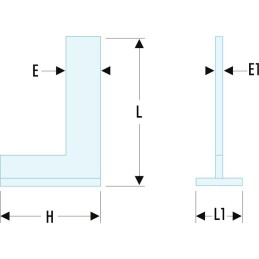 1 pcs - Facom 200 mm Engineer Square