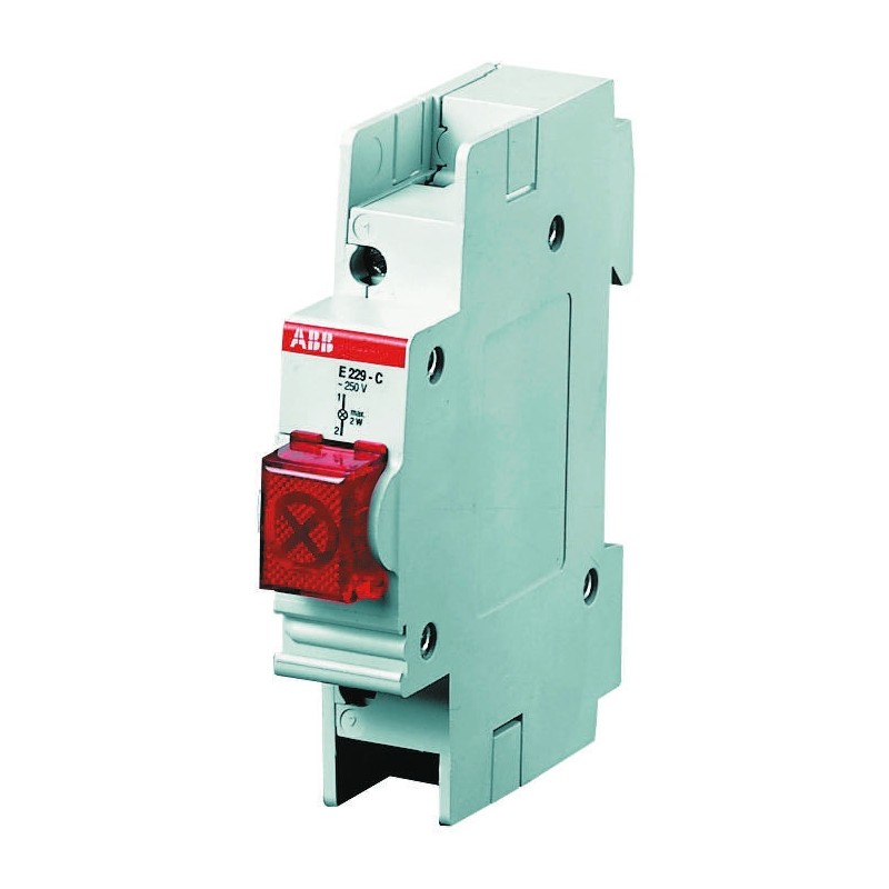 1 pcs - ABB, E219 White LED Indicator, 250V ac