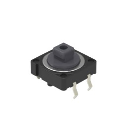 10 pcs - Grey Cap Tactile Switch, SPST 50 mA 3mm Snap-In
