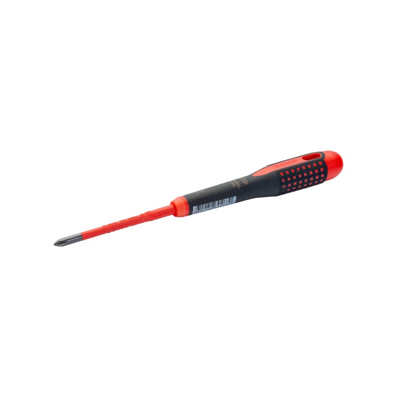 1 pcs - Bahco Phillips Insulated Screwdriver, PH1-PH2 Tip, VDE/1000V