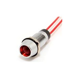 1 pcs : FL1M-8CW-4-R24V - LED Panel Mount Indicators LED RED 8MM NUT 24VDC