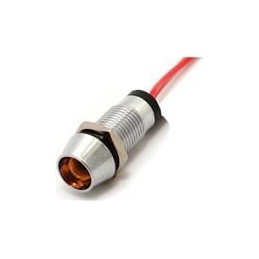 1 pcs : FL1M-8CW-4-Y24V - LED Panel Mount Indicators LED YEL 8MM NUT 24VDC