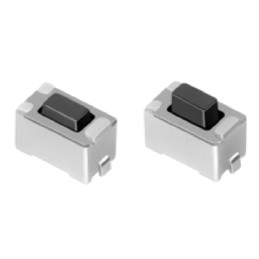 10 pcs - Black Button Tactile Switch, SPST 50 mA 0.8mm Surface Mount