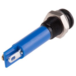 1 pcs - RS PRO Blue Panel Mount Indicator, 12V dc, 6mm Mounting Hole Size, Solder Tab Termination