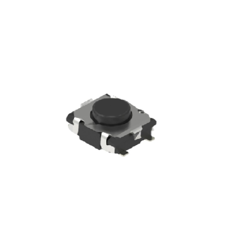 10 pcs - Black Button Tactile Switch, SPST 50 mA 0.4mm Surface Mount