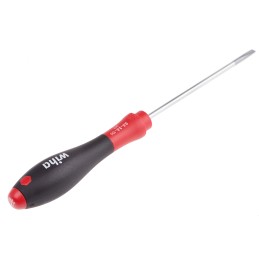 1 pcs - Wiha Slotted Screwdriver, 3.5 x 0.6 mm Tip, 100 mm Blade, 204 mm Overall