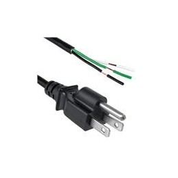 1 pcs : 411001-01 - AC Power Leads North American Power Cord, NEMA 5-15P to ROJ 2, Strip 5/8, 18AWG / 3C, SVT, 105C, 36 inches, 