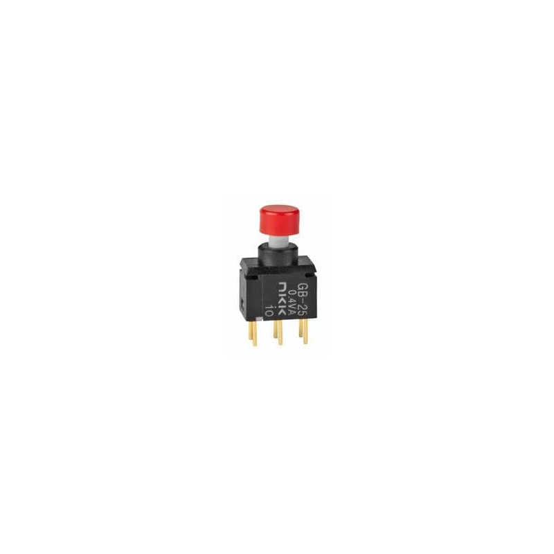 1 pcs : GB25AP-XC - Pushbutton Switches DPDT ON-(ON) 0.4VA RED CAP