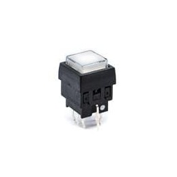 1 pcs : LP4EE1PBATW - Pushbutton Switches DPDT ON ON 3.7 VDC WHT LED