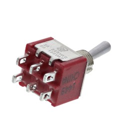 100 pcs - TE Connectivity Toggle Switch, PCB Mount, On-On, DPDT, Through Hole Terminal, 120 V ac, 28V dc