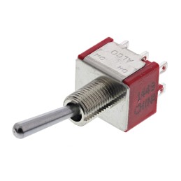 100 pcs - TE Connectivity Toggle Switch, PCB Mount, On-On, DPDT, Through Hole Terminal, 120 V ac, 28V dc