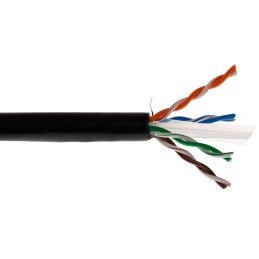 1 Reel of 100 M - RS PRO Cat6 Ethernet Cable, U/UTP, Black PE Sheath, 100m