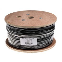 1 Reel of 100 M - RS PRO Cat6 Ethernet Cable, U/UTP, Black PE Sheath, 100m