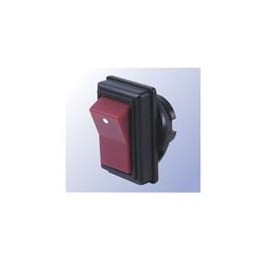1 pcs : R13-49B-05-BR - Rocker Switches DPDT ON-ON RED
