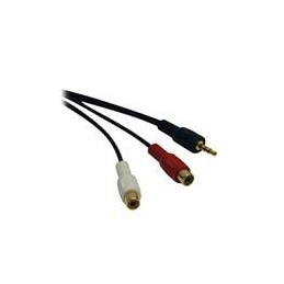 1 pcs : P315-06N - Audio Cables / Video Cables / RCA Cables 6' AUDIOCBL Y-ADPATER,M/2RCA-F