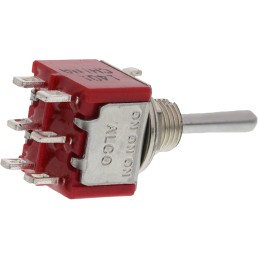 100 pcs - TE Connectivity Toggle Switch, Panel Mount, On-On-On, DPDT, Solder Terminal, 120 V ac, 28V dc