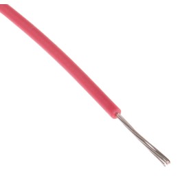 1 Reel of 100 M - RS PRO Red 0.08 mm² Hook Up Wire, 28 AWG, 7/0.12 mm, 100m, MPPE Insulation