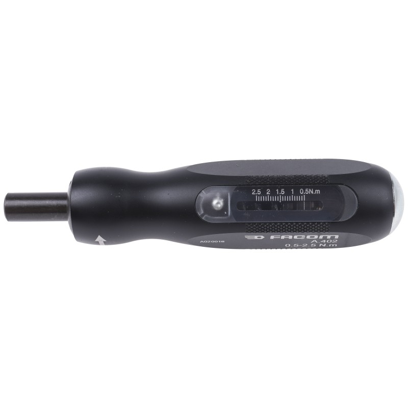 1 pcs - Facom Adjustable Hex Torque Screwdriver, 0.5 - 2.5Nm, 1/4 in Drive, ±6 % Accuracy