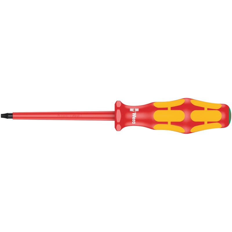 1 pcs - Wera Torx Insulated Screwdriver, T9 Tip, 80 mm Blade, VDE/1000V, 161 mm Overall