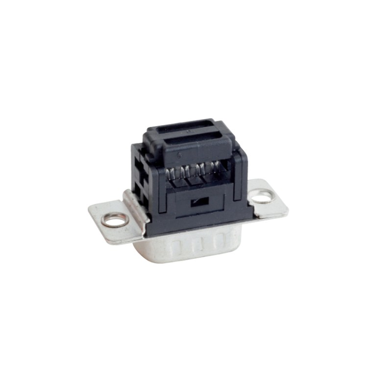 2 pcs - CONEC 9 Way Through Hole D-sub Connector Socket, with Mounting Hole