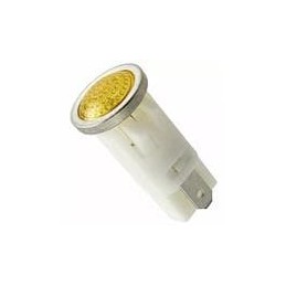 1 pcs : 1092QD3-125VAC - LED Panel Mount Indicators PMI .5in. LED 125V Tab Semi-Dome Amber