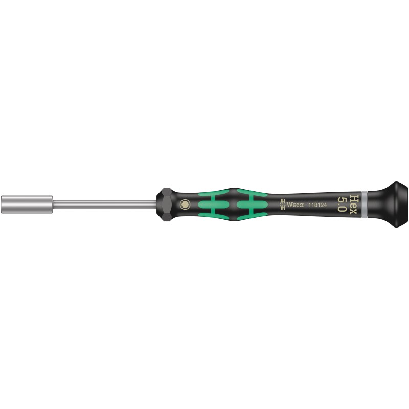 1 pcs - Wera Hexagon Nut Driver, 5 mm Tip, 60 mm Blade, 157 mm Overall