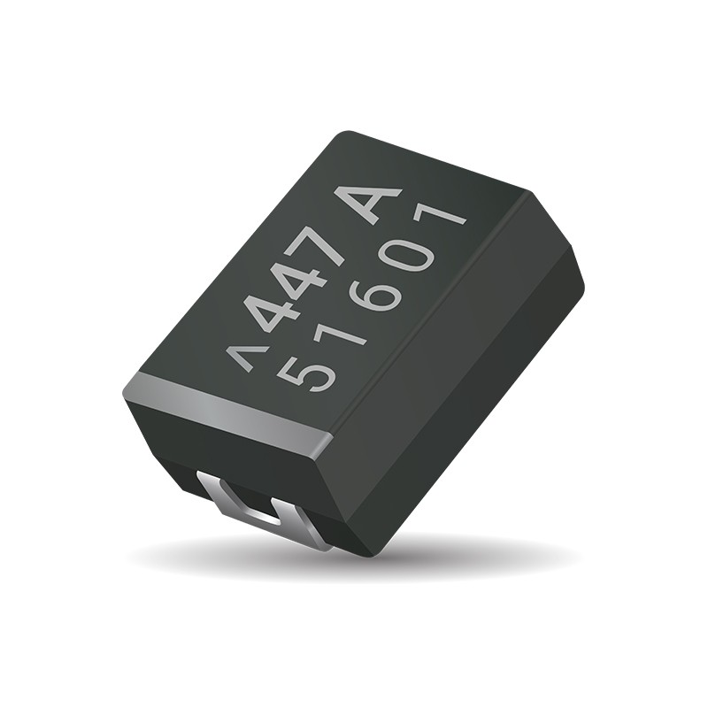 100 pcs - AVX 100μF Surface Mount Polymer Capacitor, 10V dc