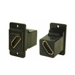 1 pcs - RS PRO 29 mm x 35.5 mm x 19 mm 1 Way Female to Female Feedthrough HDMI Connector 40 V ac