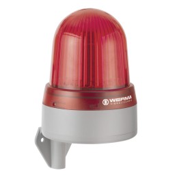 1 pcs - Werma 433 Series Red Sounder Beacon, 10 - 48 V ac/dc, IP65, Wall Mount, 108dB at 1 Metre