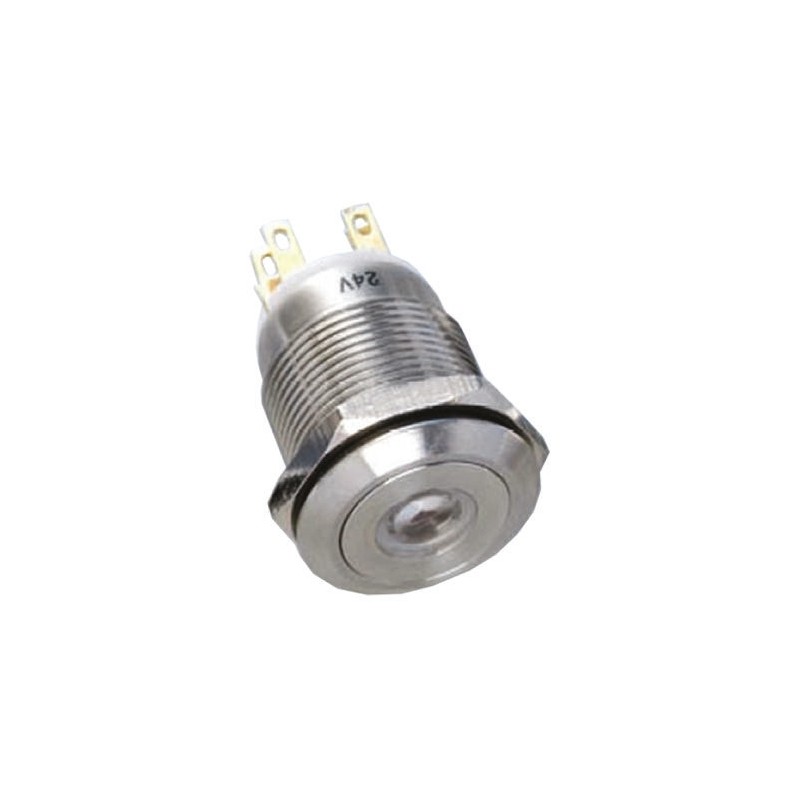 1 pcs - EOZ Illuminated Push Button Switch, Momentary, Panel Mount, 19.2mm Cutout, SPDT, Green LED, IP65