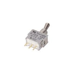 1 pcs : ATE1F-2M3-10-Z - Toggle Switches SPDT, ON-(ON), 6mm toggle, 4mm smooth bushing, straight PC terminals, 50mA @ 60V AC/DC,