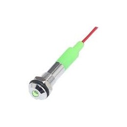 1 pcs : FL1M-6SW-1-G110V - LED Panel Mount Indicators LED GRN 6MM NUT 110VAC/DC
