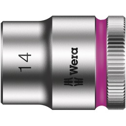 1 pcs - Wera 3/8 in Drive 14mm Standard Socket, 6 point, 29 mm Overall Length