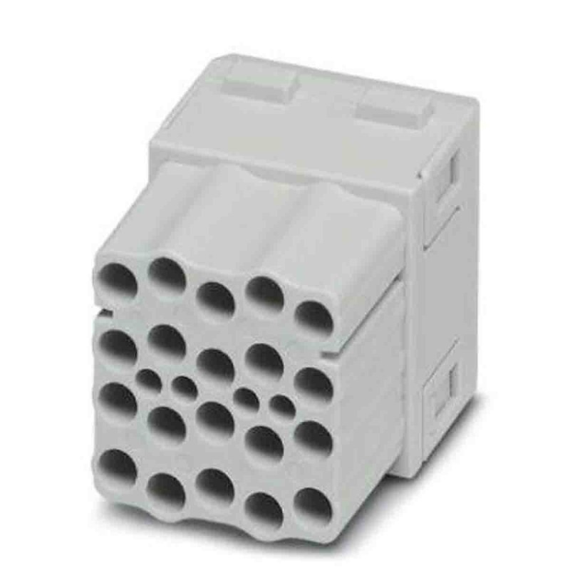 2 pcs - Phoenix Contact Heavy Duty Power Connector Module, 16A, Female, HC Series, 20 Contacts