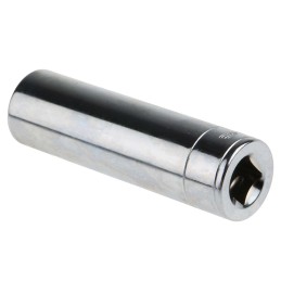 1 pcs - Facom 1/4 in Drive 10mm Deep Socket, 6 point, 50.5 mm Overall Length