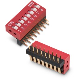 2 pcs - Wurth Elektronik 1 Way Through Hole DIP Switch SPST, Raised Actuator