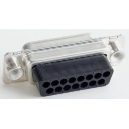 2 pcs - CONEC 37 Way Through Hole D-sub Connector Socket, with Mounting Hole