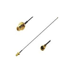 1 pcs : CAB.628 - RF Cable Assemblies CAB.628 IPEX MHFI(U.FL) to 95mm 1.13 cable to RP-SMA(F)BKST