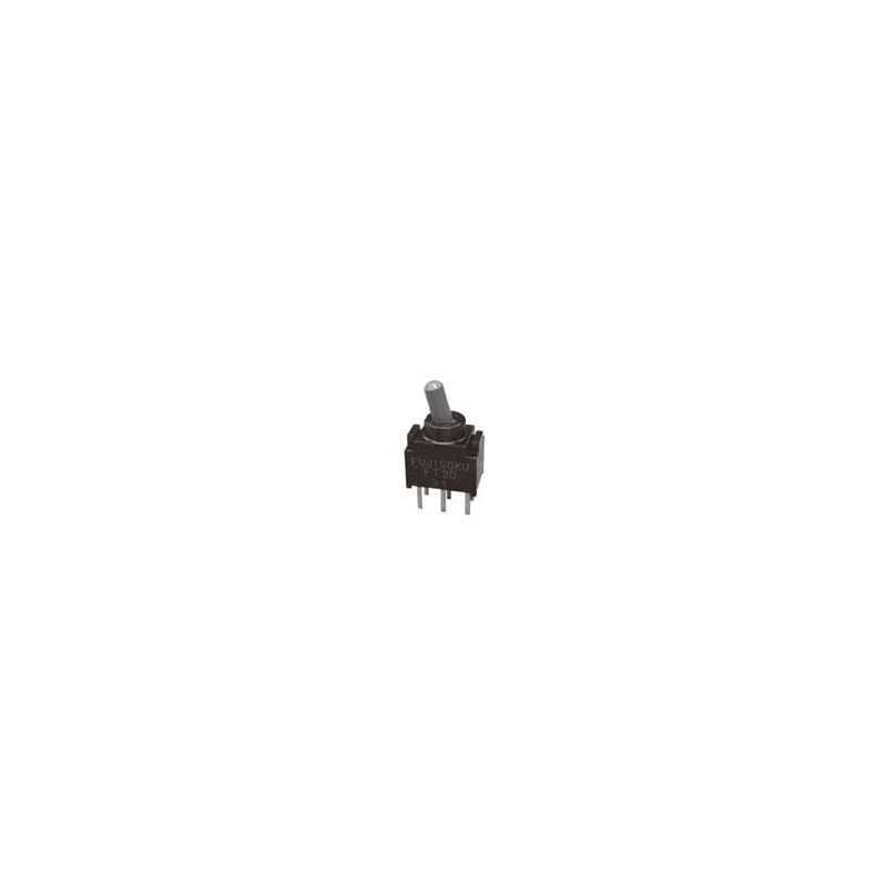 1 pcs : CFT2-1DC-AW - Toggle Switches SPDT, ON-ON, 3.8mm toggle, straight PC terminals, 0.4VA @ 25V DC
