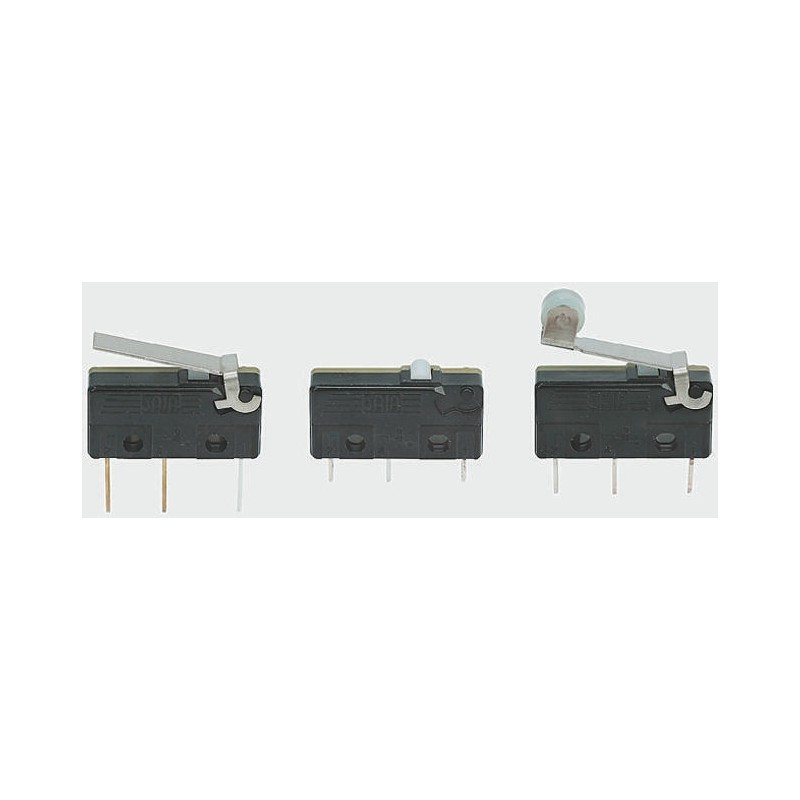 200 pcs - Saia-Burgess Hinge Lever Micro Switch, Solder Terminal, 10.1 A @ 250 V ac, CO, IP40