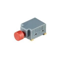 1 pcs : GP0115ACAG30-R - Pushbutton Switches .4A 28AC/DC Blk Cap OFF(ON) N.O. RA SMT