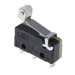 200 pcs - Saia-Burgess Roller Lever Micro Switch, Solder Terminal, 6 A @ 250 V ac, SPDT, IP40