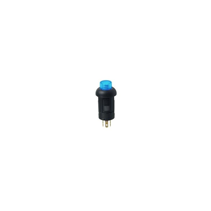 1 pcs : PS001-N11NAWUBXX - Pushbutton Switches PUSH SW 0.1A/30VDC SPST BLUE LED